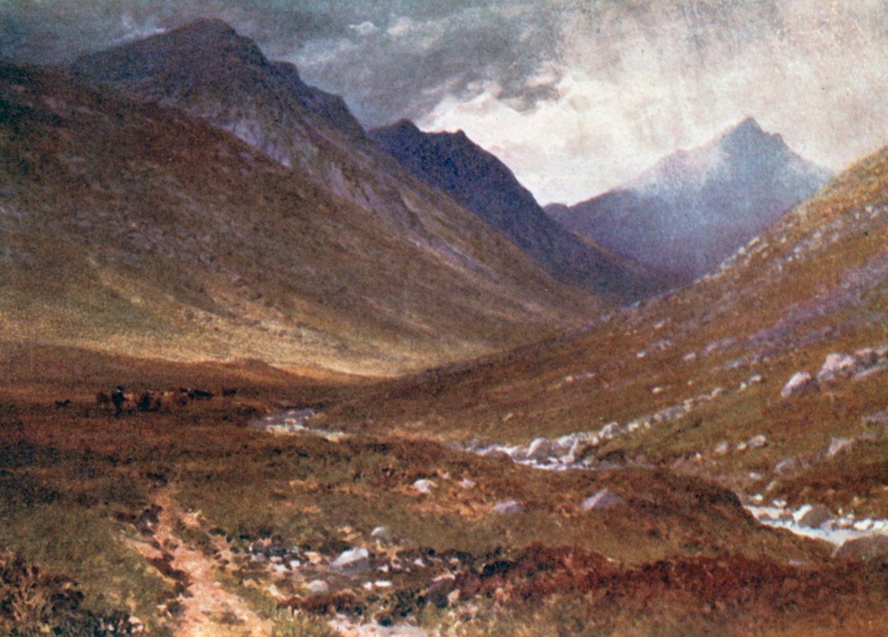 Glen Rosa, Isle of Arran (färglitografi) av Henry Sutton Palmer