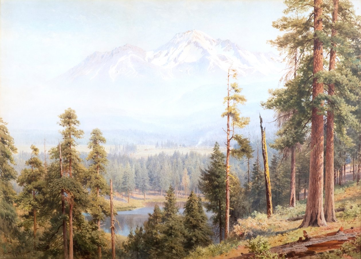 Shasta - Snömoln, Kalifornien, ca 1910 (akvarell) av Henry Sutton Palmer