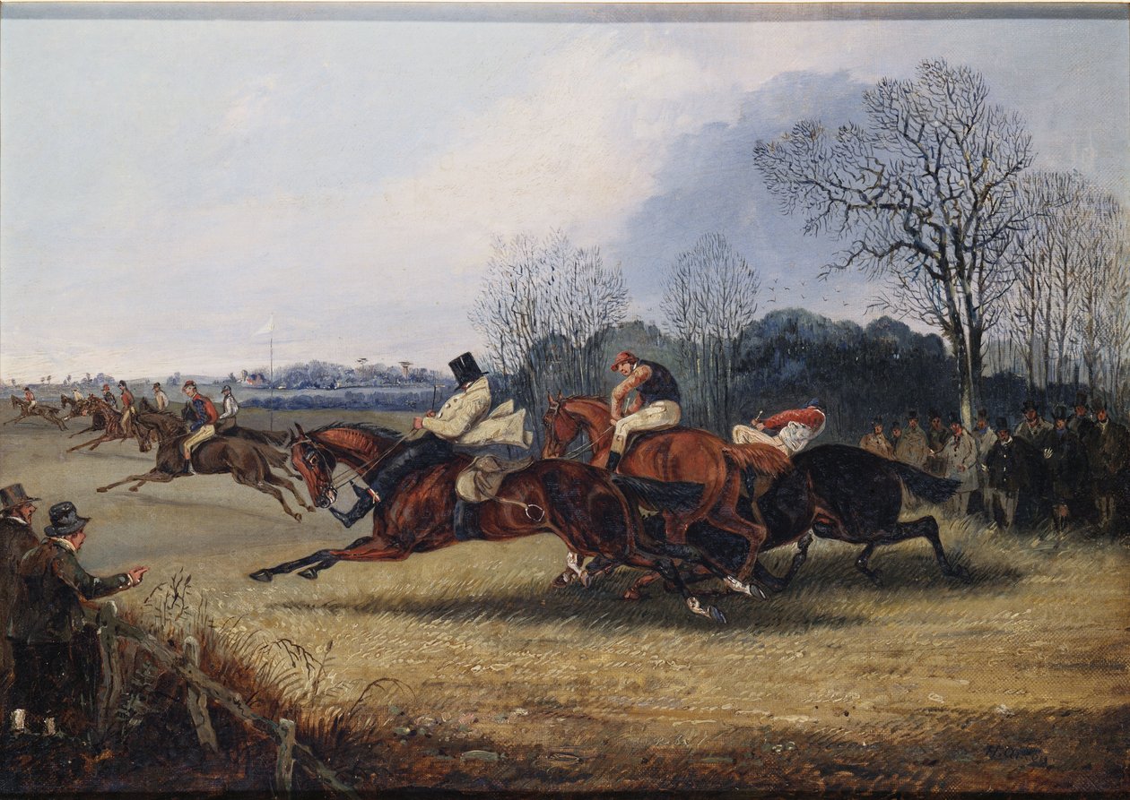 En incident i Wakefield Steeplechase av Henry Thomas Alken