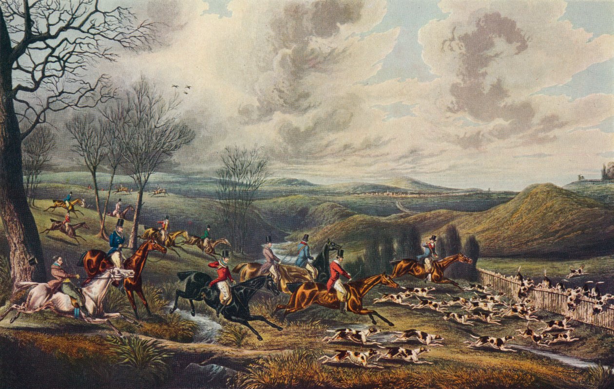 "Chase of the Roebuck: Full Cry", c1800, 1922 av Henry Thomas Alken
