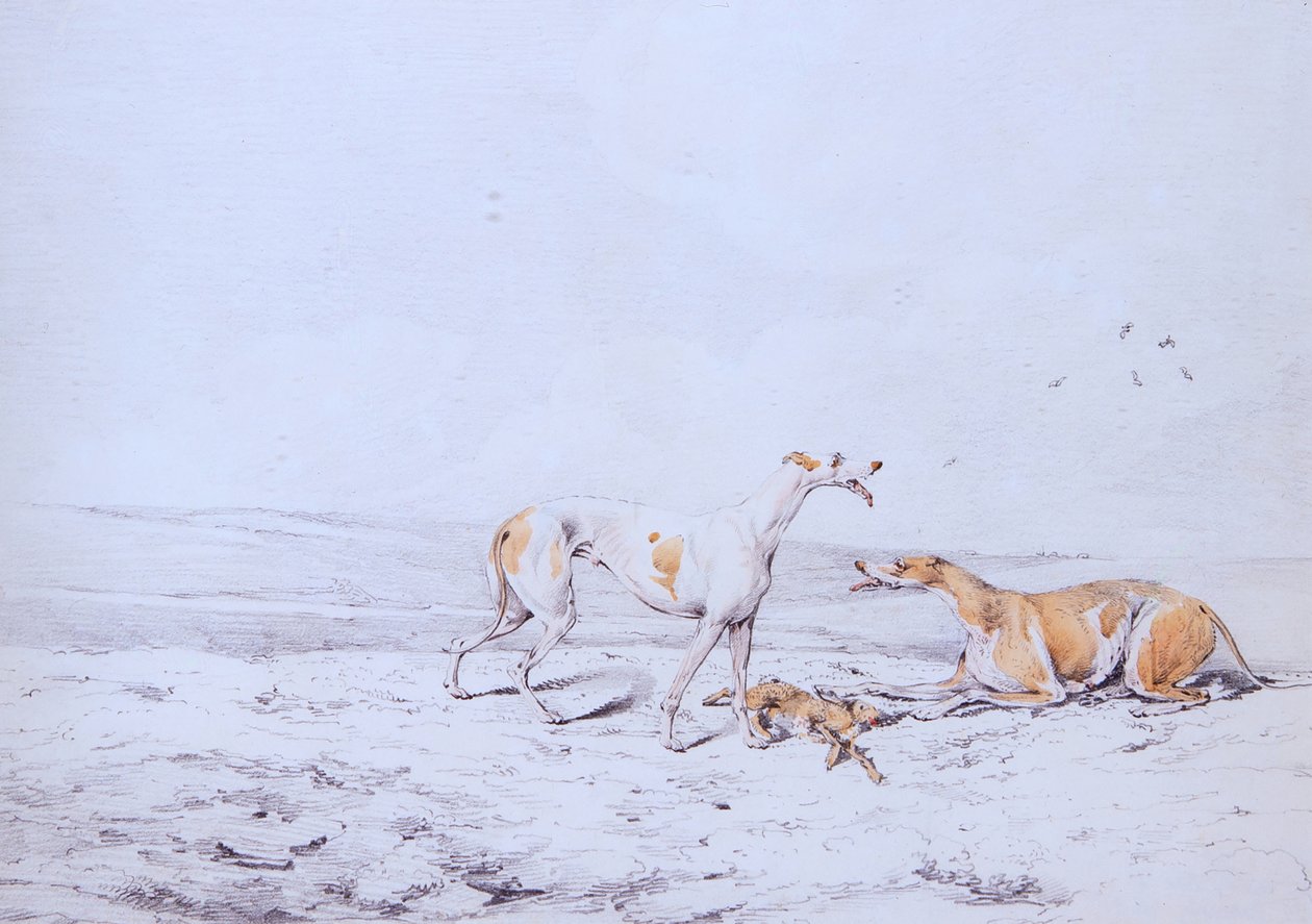 Coursing, ett par (akvarell) av Henry Thomas Alken