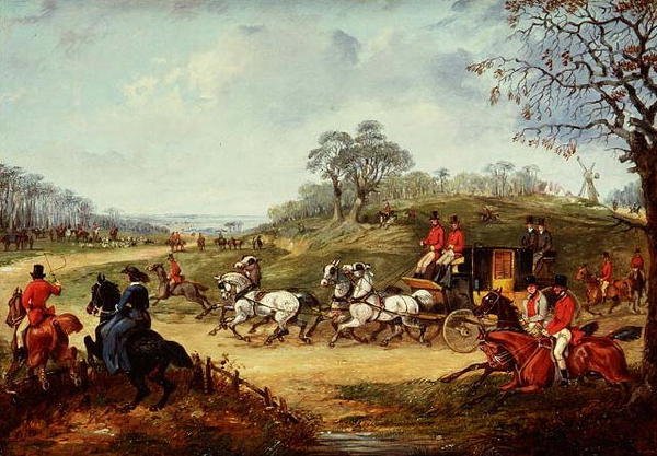 Going to the Meet, Breaking Cover Full Cry and The Death (olja på duk) av Henry Thomas Alken