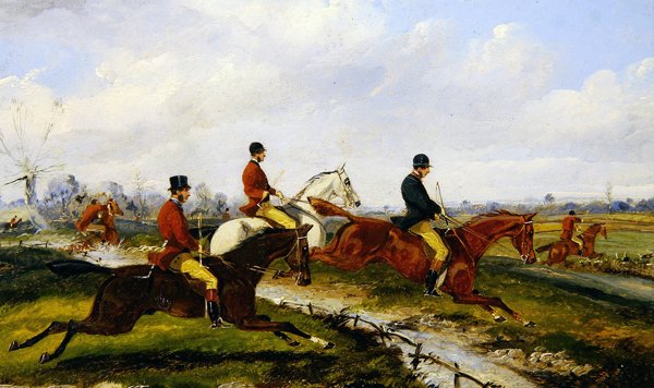 Jaktscen (gouache på panelen) (se 349142 för par) av Henry Thomas Alken