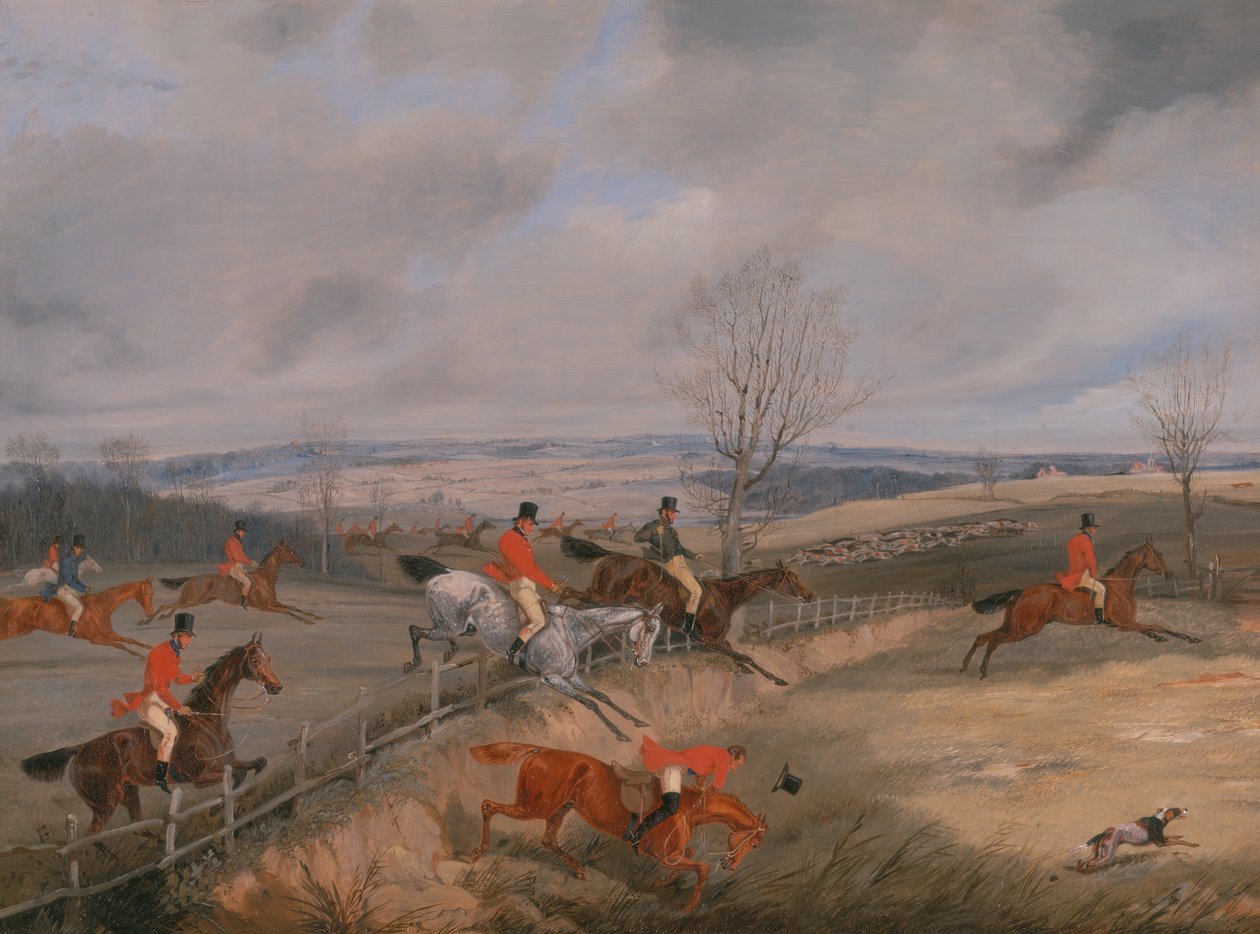 Jaktscen: Rita omslaget, ca. 1840. av Henry Thomas Alken