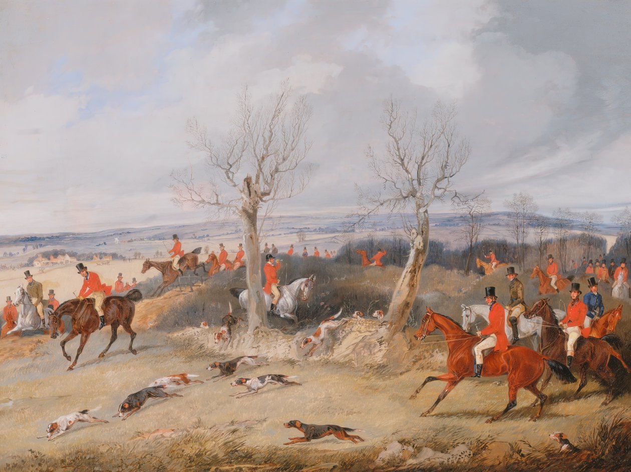 Jaktscen: In Full Cry, ca. 1840. av Henry Thomas Alken