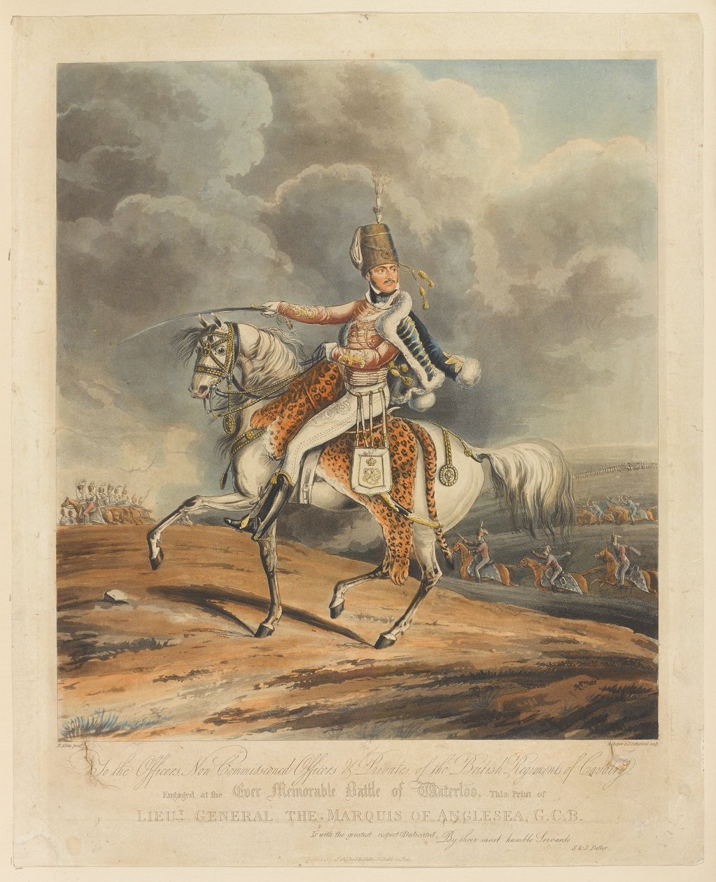 ?Generallöjt Markisen av Anglesea, G.C.B?, Slaget vid Waterloo, 1815 av Henry Thomas Alken