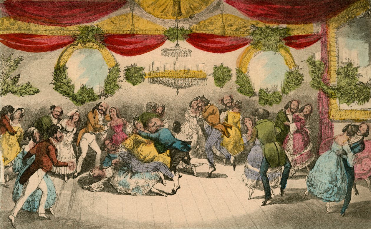 Mr Jorrocks gör en Faux Pas på grevinnan de Jacksons bal 1838 av Henry Thomas Alken