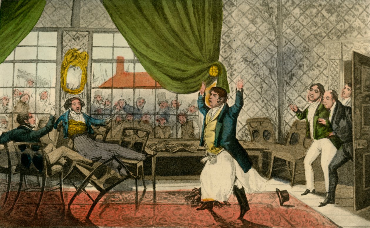 Åh herrar! Herrar! här är en beklaglig händelse, 1838 av Henry Thomas Alken