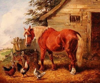 Utanför stallet av Henry Thomas Alken