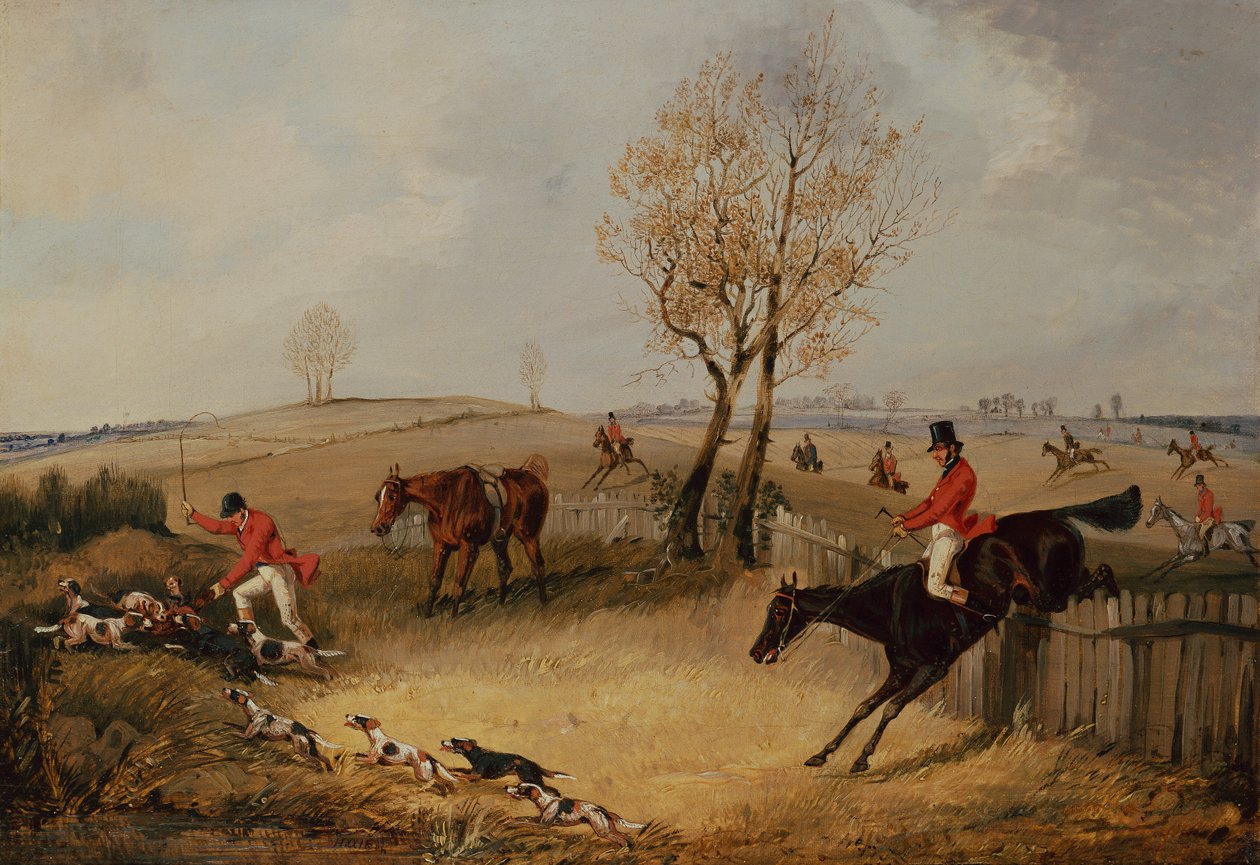 Över staketet (olja på duk) av Henry Thomas Alken