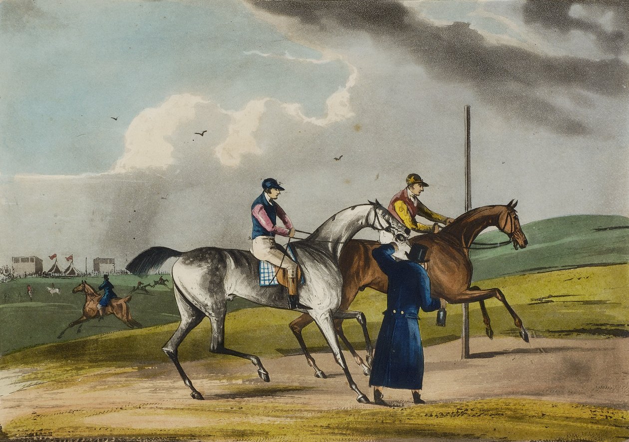 Förbereder för start (akvatint) av Henry Thomas Alken