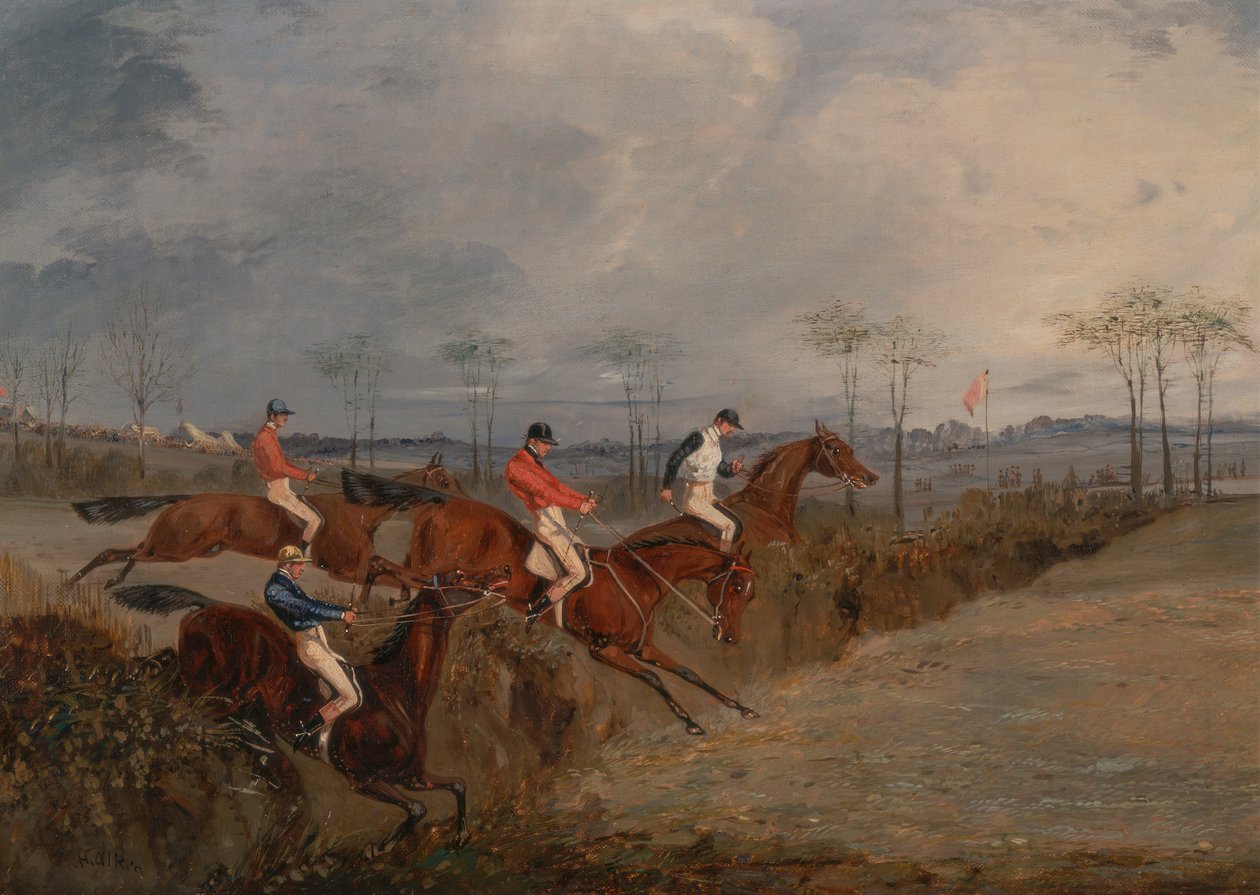 Scener från ett hinder: Another Hedge, ca. 1845. av Henry Thomas Alken