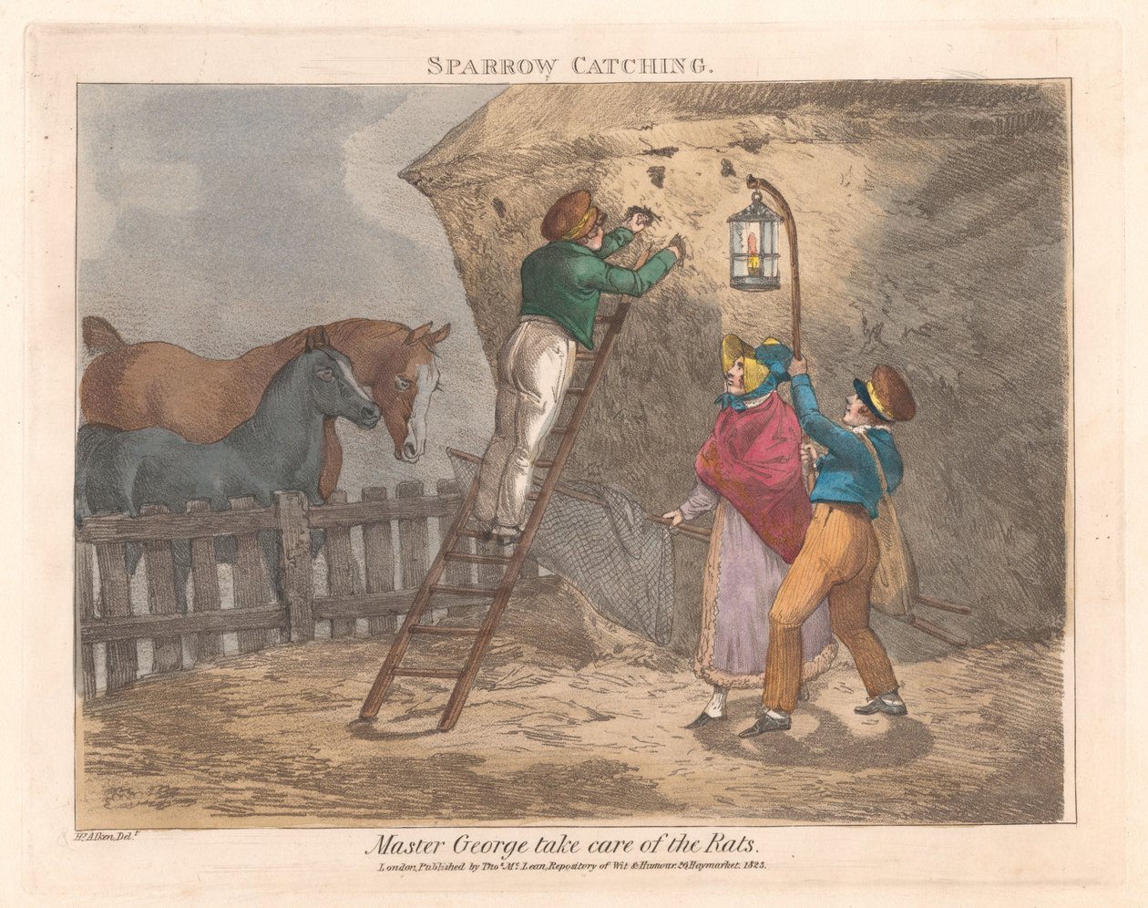 Serie med tolv [Scener ur mäster Georges liv] av Henry Thomas Alken