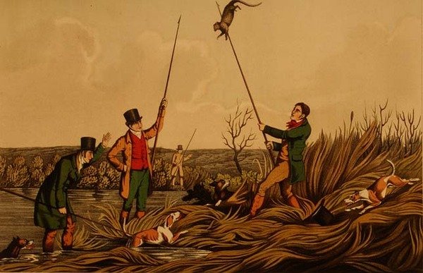 "Spearing The Otter", pub. av Thomas McLean av Henry Thomas Alken