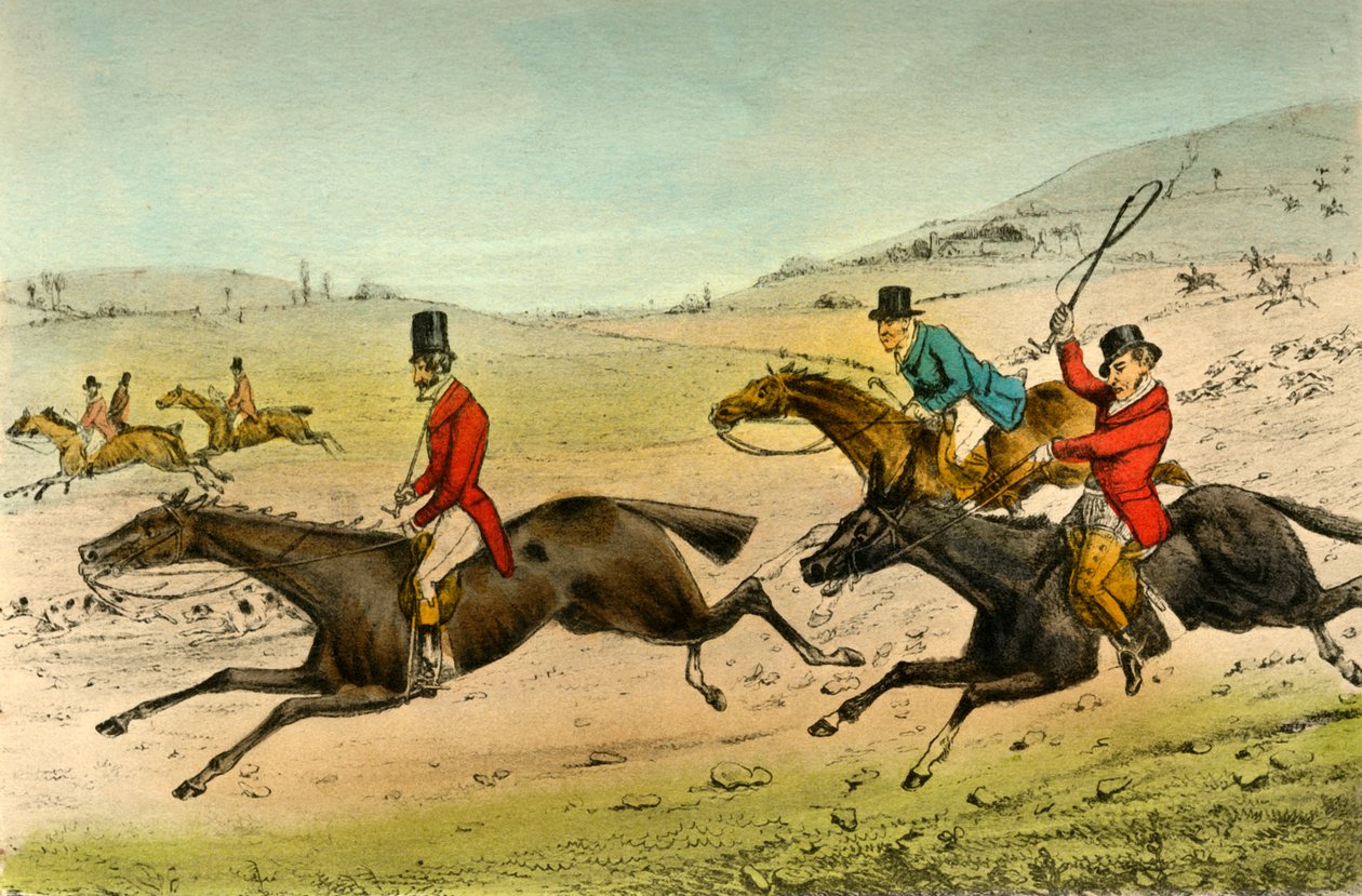 Swell och Surrey. Hundarna i full gråt, 1838 av Henry Thomas Alken