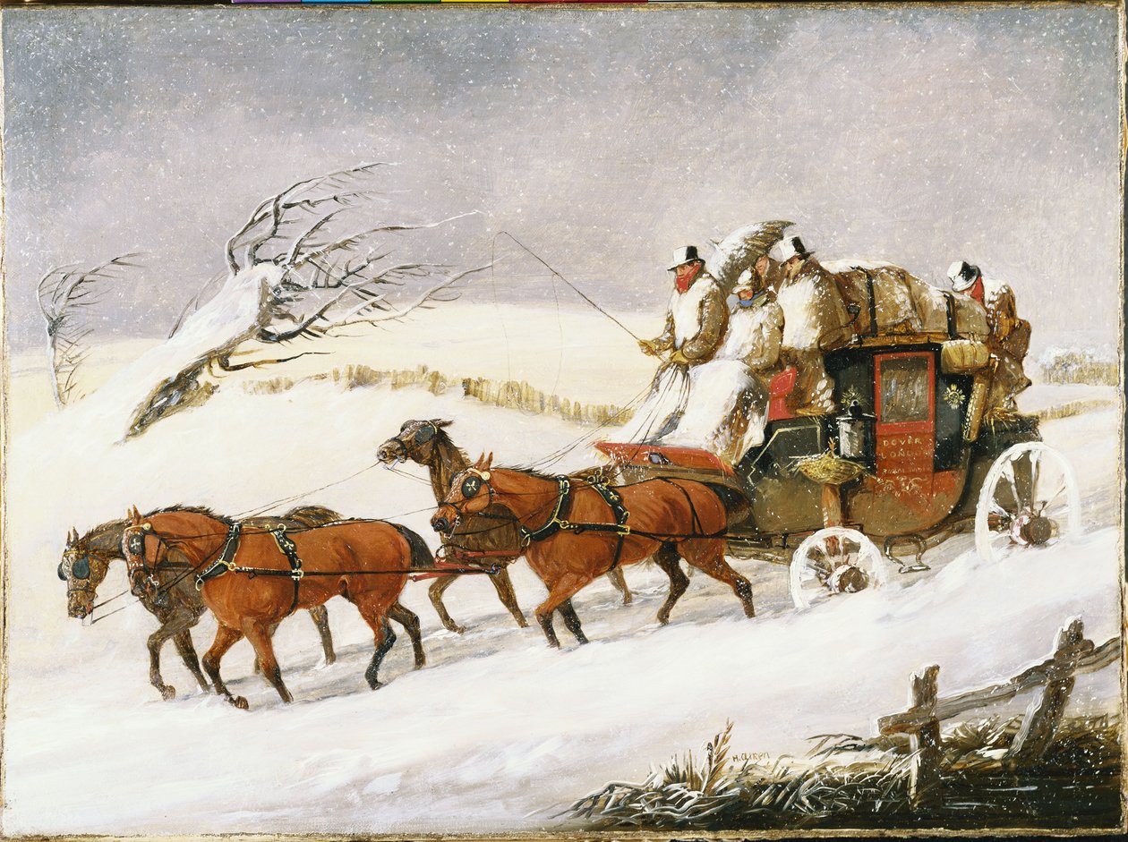 Bussen från Dover till London: På vintern av Henry Thomas Alken