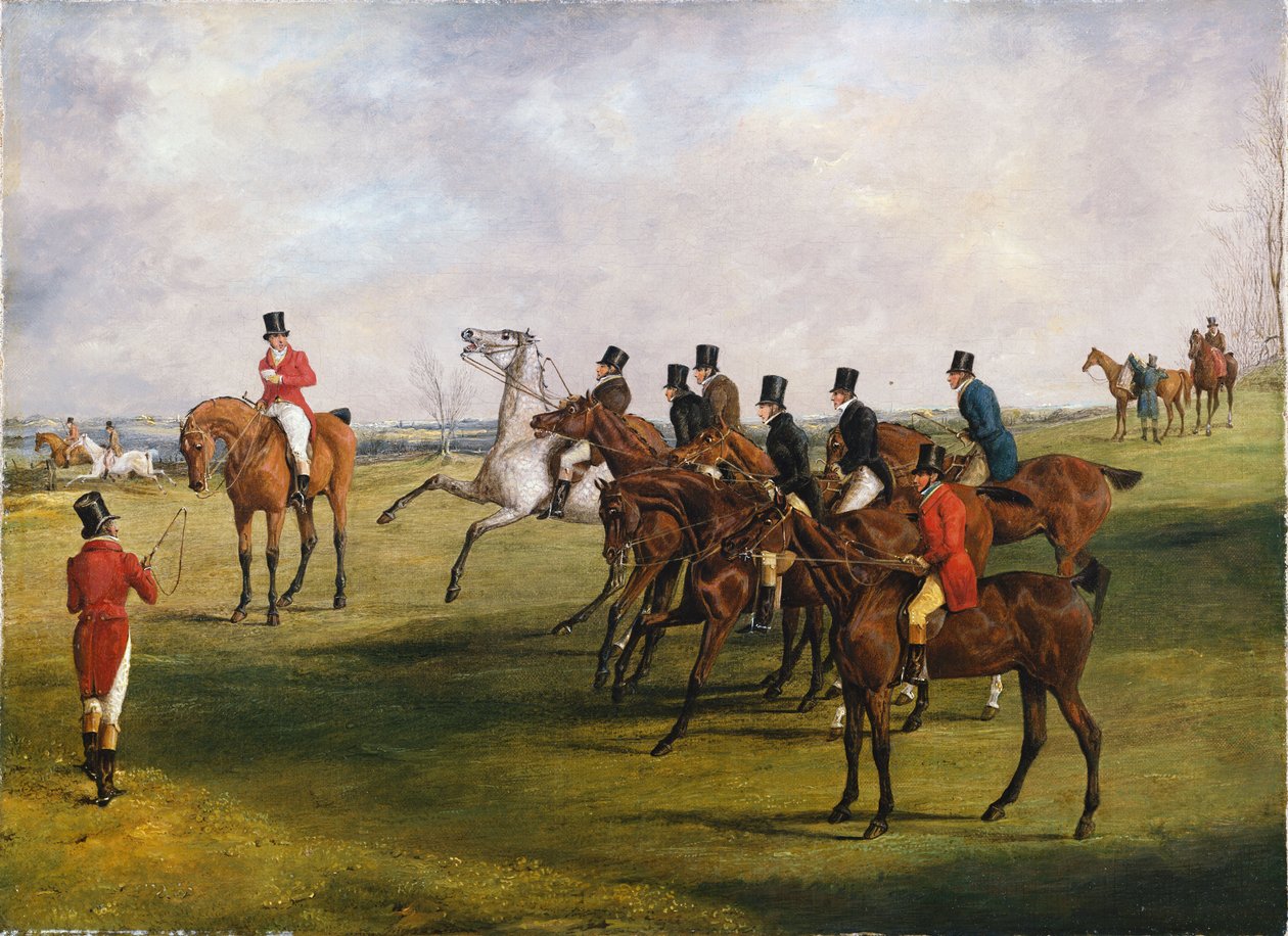 The Grand Leicestershire Steeplechase, 12 mars 1829: Starten av Henry Thomas Alken