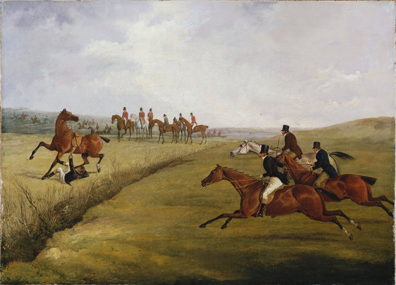 The Grand Leicestershire Steeplechase, 12 mars 1829: The Climax of Disaster av Henry Thomas Alken