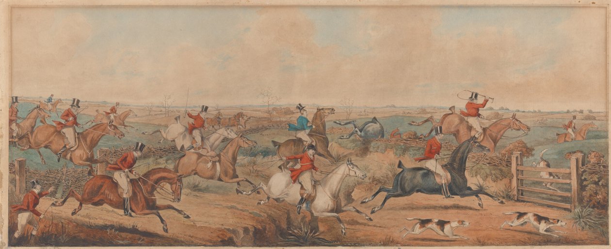 Leicestershire Hunt – En kamp om startplatsen av Henry Thomas Alken
