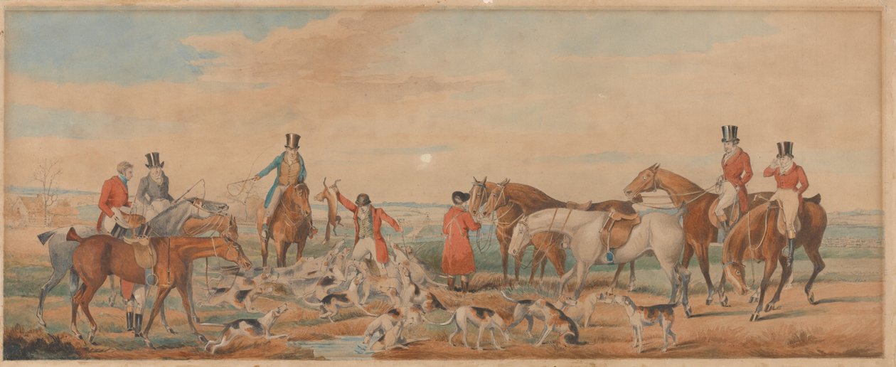 Jakten i Leicestershire - Döden av Henry Thomas Alken