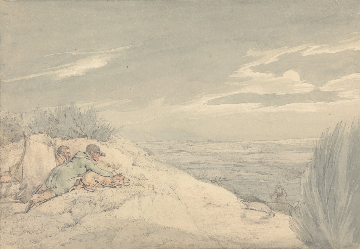 ”Storbritanniens nationella sporter” 1821: Grävlingsfångst av Henry Thomas Alken