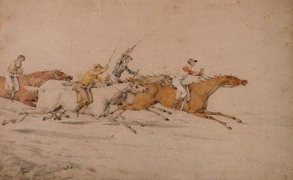 De sista två sekunderna (penna och akvarell) (par 85459) av Henry Thomas Alken