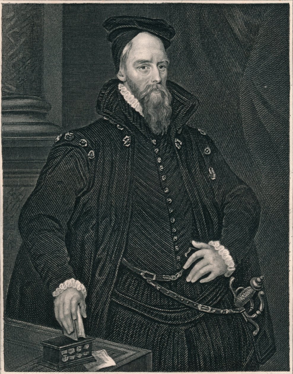 Ambrose Dudley, Earl of Warwick, början av mitten av 1800-talet. av Henry Thomas Ryall