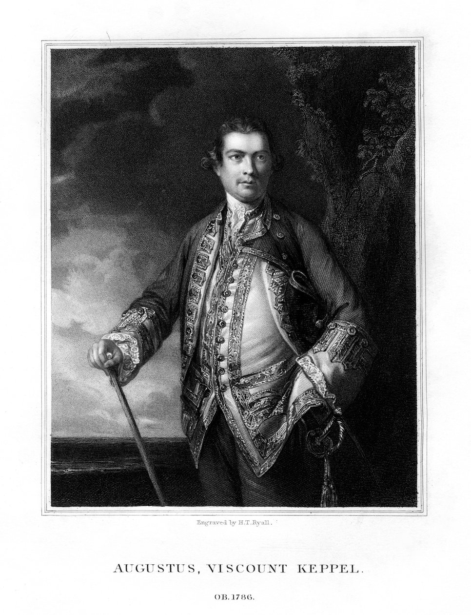 Augustus Keppel, 1:e Viscount Keppel, brittisk amiral, 1833. av Henry Thomas Ryall