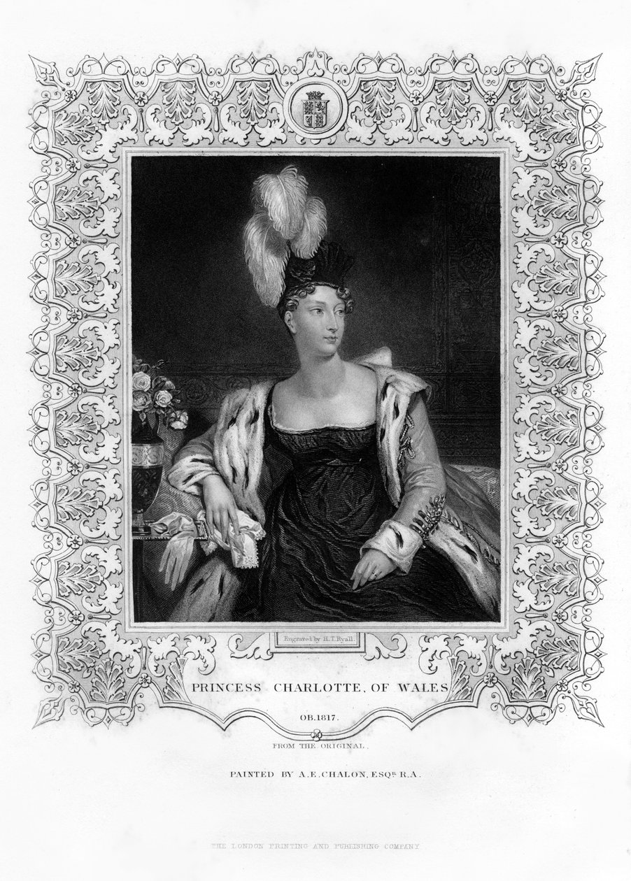 Prinsessan Charlotte Augusta av Wales, 1800-talet. av Henry Thomas Ryall