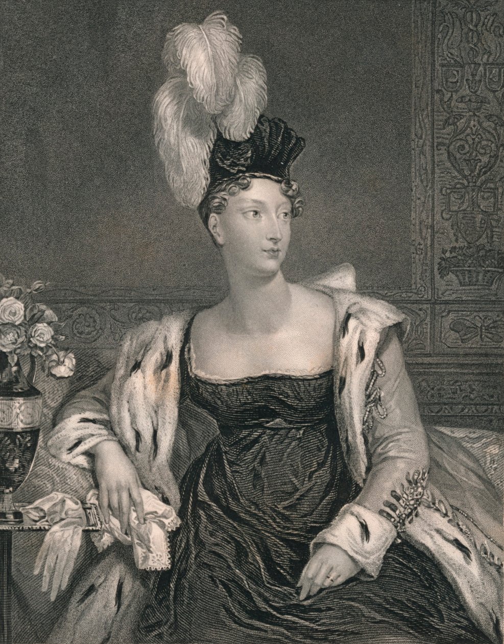 Prinsessan Charlotte, av Wales, c1817, början av mitten av 1800-talet. av Henry Thomas Ryall