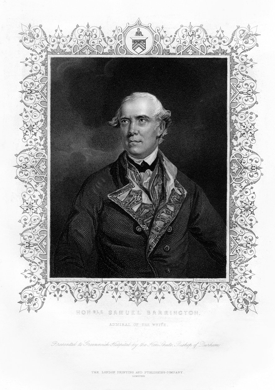 Samuel Barrington, brittisk amiral, 1800-talet. av Henry Thomas Ryall
