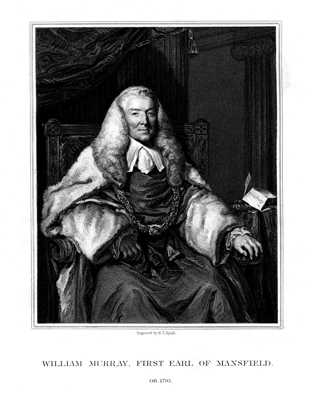 William Murray, 1:e earl av Mansfield, skotsk jurist, 1832. av Henry Thomas Ryall