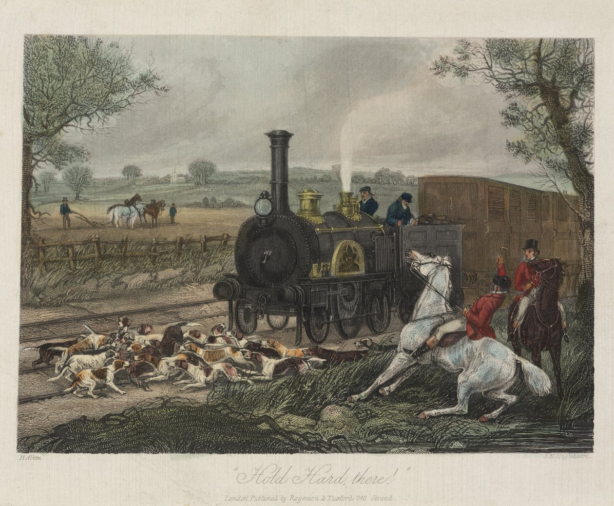 Håll hårt där!, graverad av J.H. Engleheart, 1850 av Henry Thomas after Alken