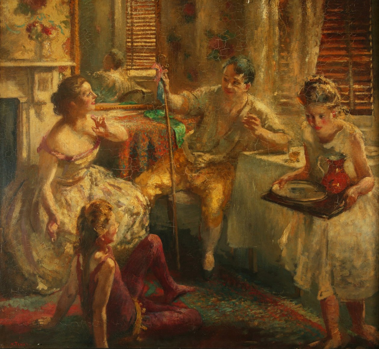 Promenerande spelare av Henry Tonks
