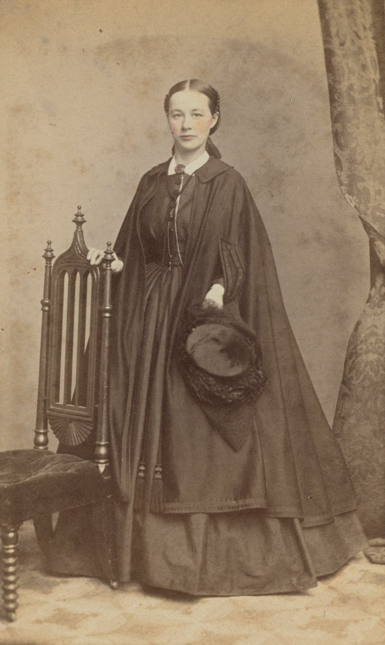 Carte-de-visit-porträtt av Carrie N. Lacy, 1865. av Henry Ulke