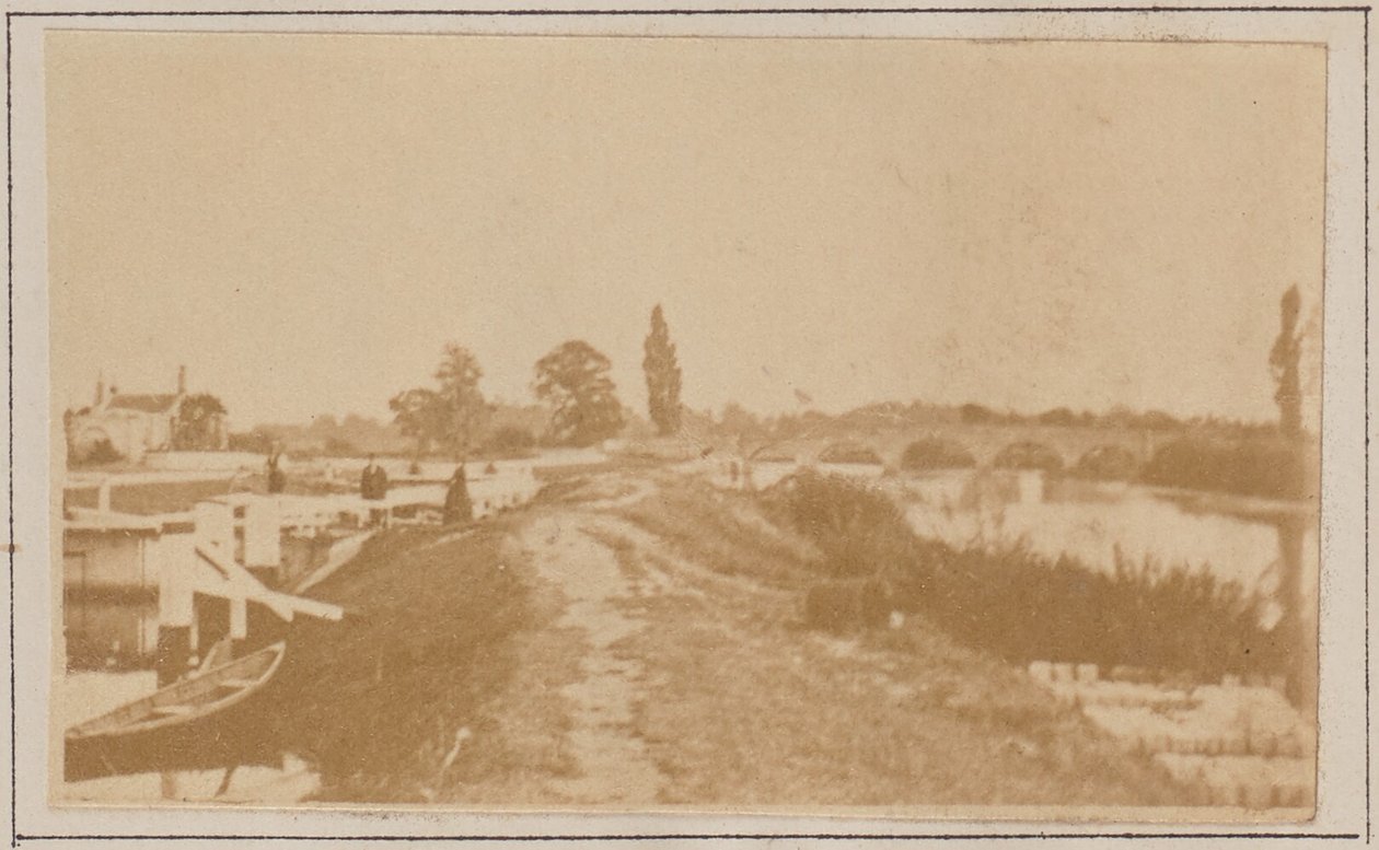 Chertsey sluss och bro av Henry W. Taunt
