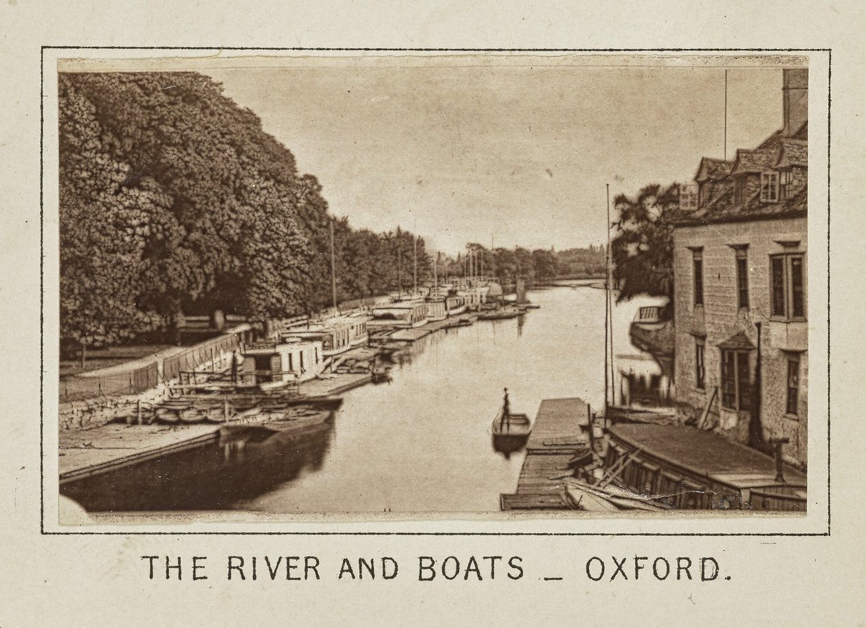 Floden och båtarna - Oxford av Henry W. Taunt