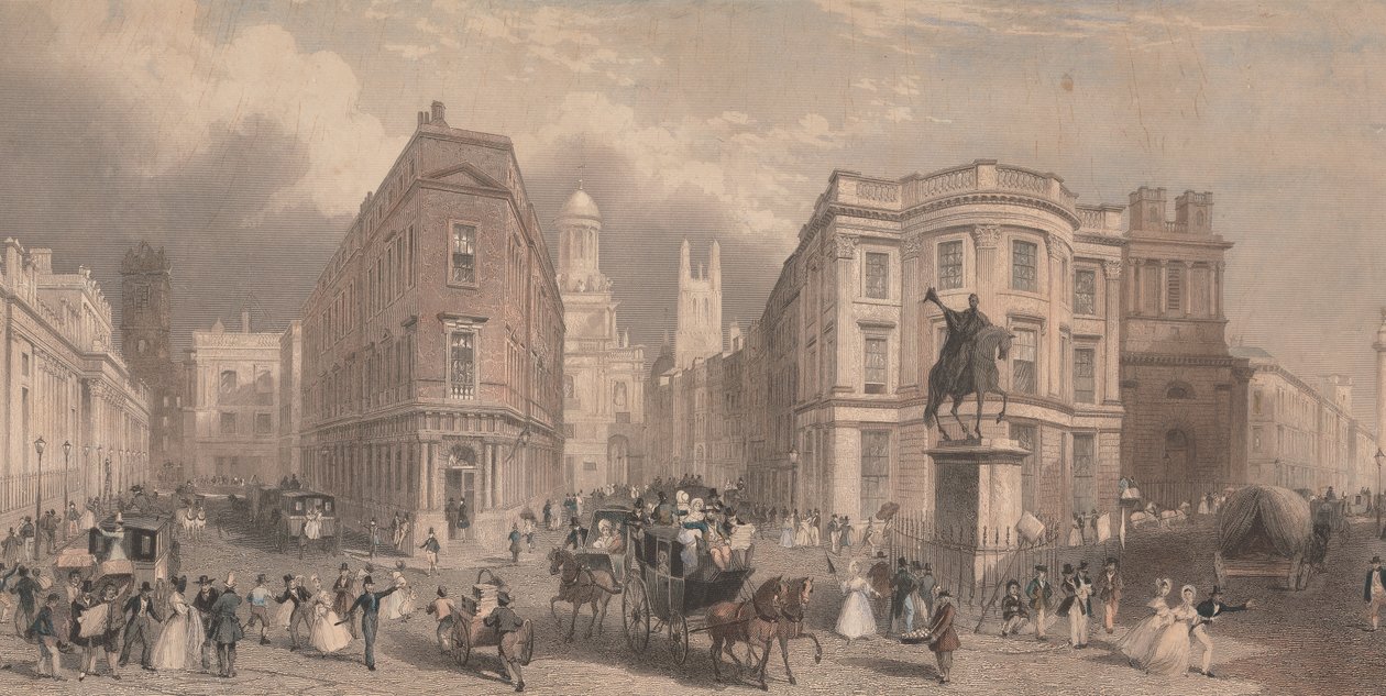 Bank of England och Royal Exchange, Cornhill av Henry Wallis