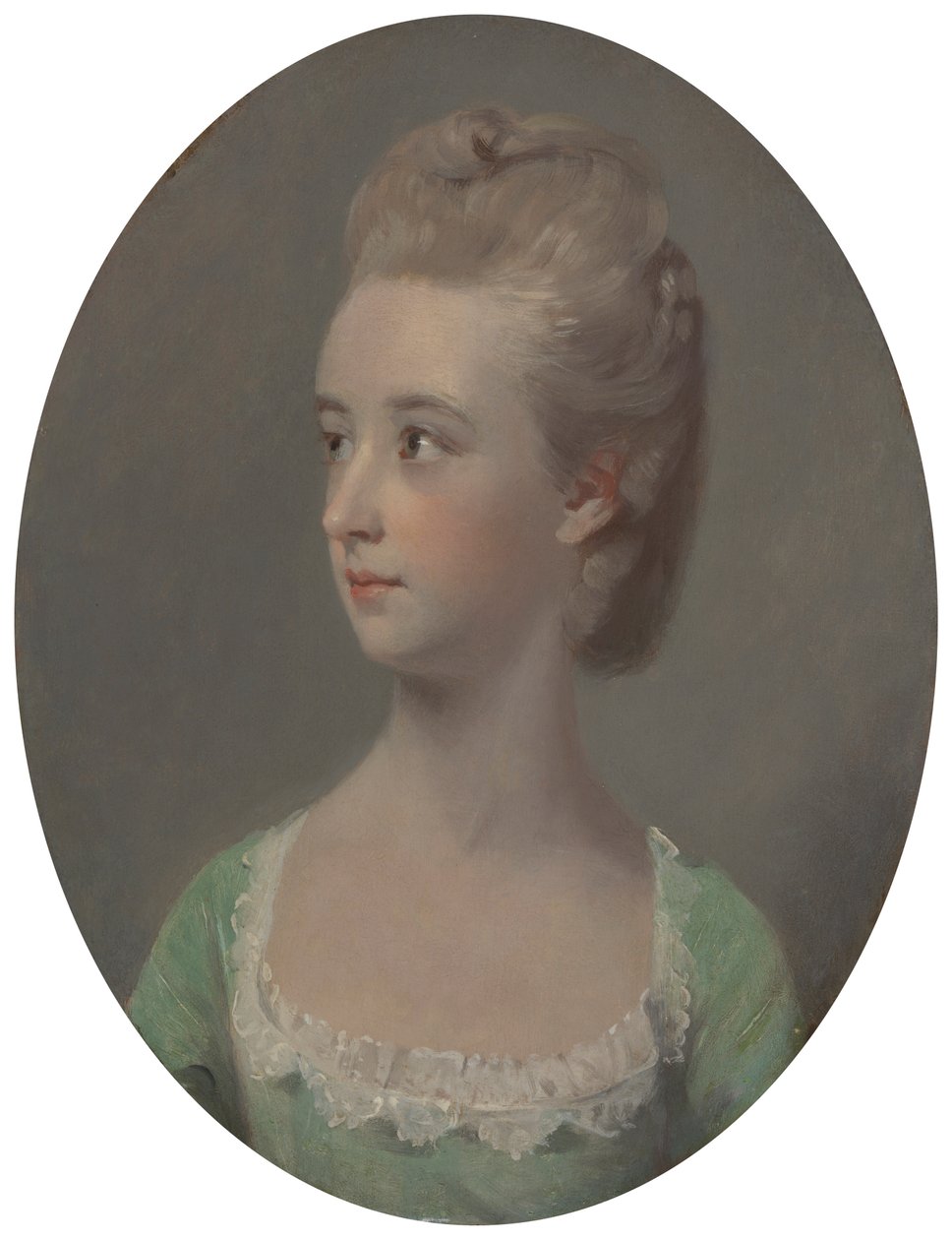 Porträtt av en ung kvinna, möjligen Miss Nettlethorpe av Henry Walton