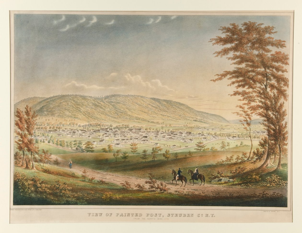 Vy över Painted Post, Steuben Co. NY från norra sidan av Henry Walton