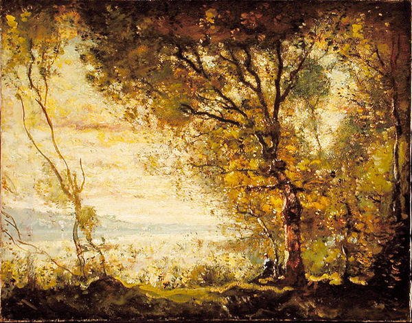 Solnedgång på Mystic River, Connecticut av Henry Ward Ranger