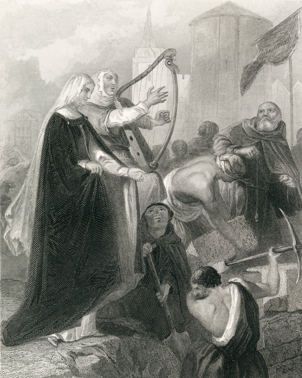 Walling of New Ross, County Wexford, Irland 1798, från 