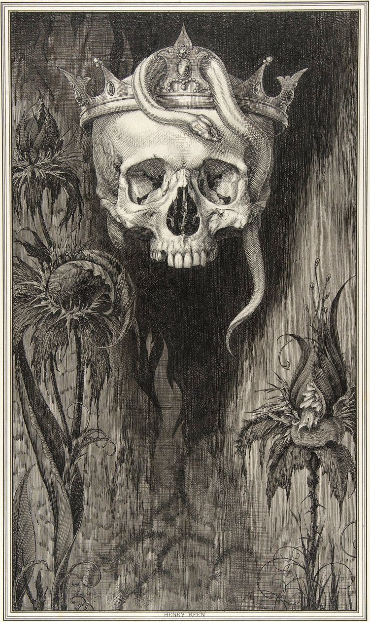 Illustration från hertiginnan av Malfi och den vita djävulen, två pjäser av John Webster (1580 - 1634), pub.1930 av Henry Weston Keen