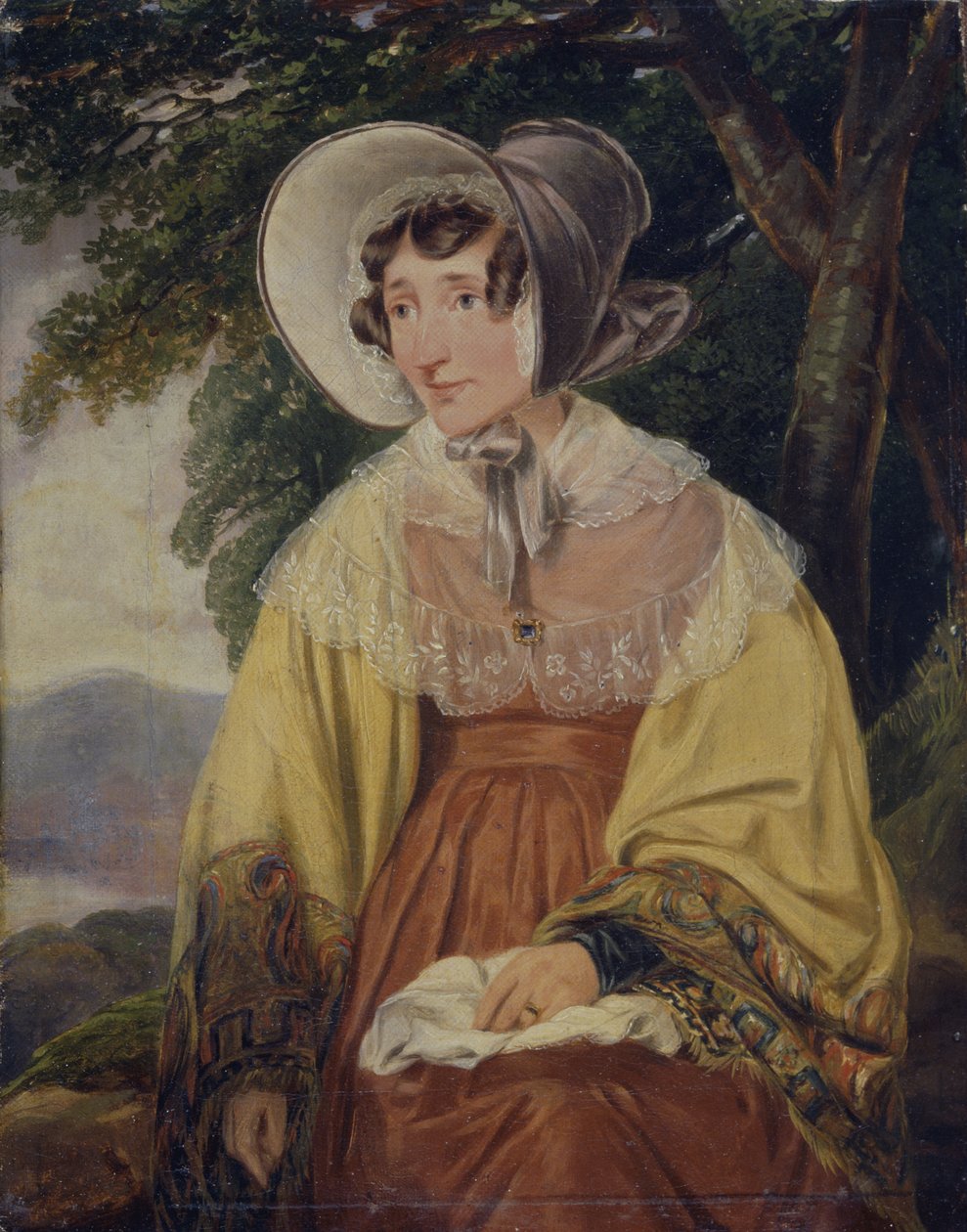Charlotte Williams-Wynn (olja på duk) av Henry William (attr. to) Pickersgill
