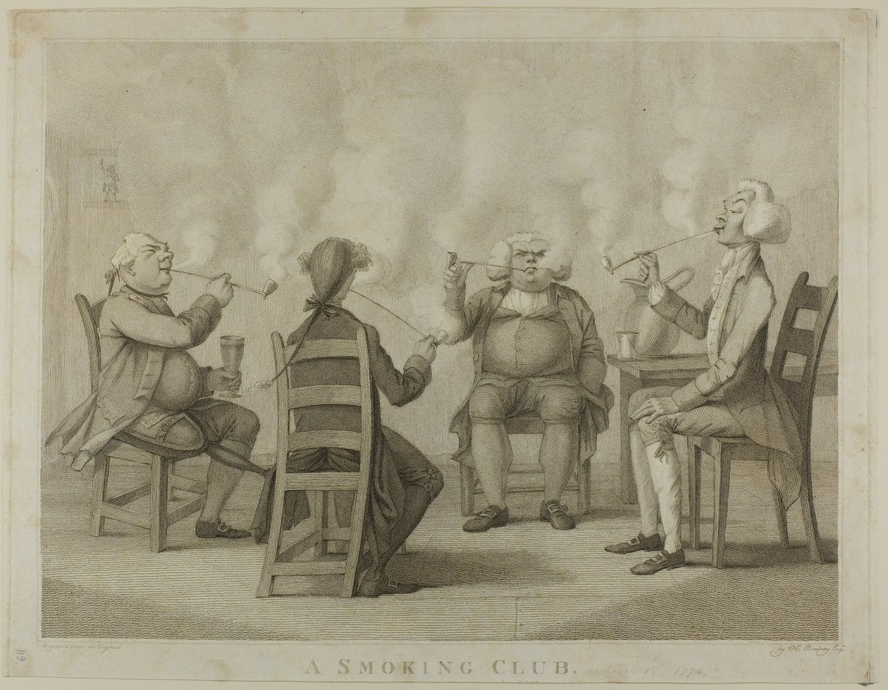 En rökklubb av Henry William Bunbury