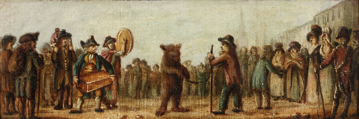 Den dansande björnen (olja på duk) av Henry William Bunbury