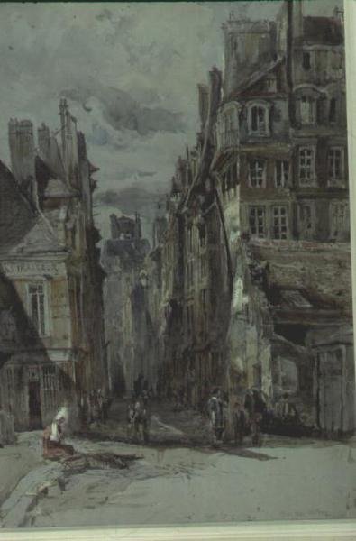 Gatubild, gamla Paris av Henry William Burgess