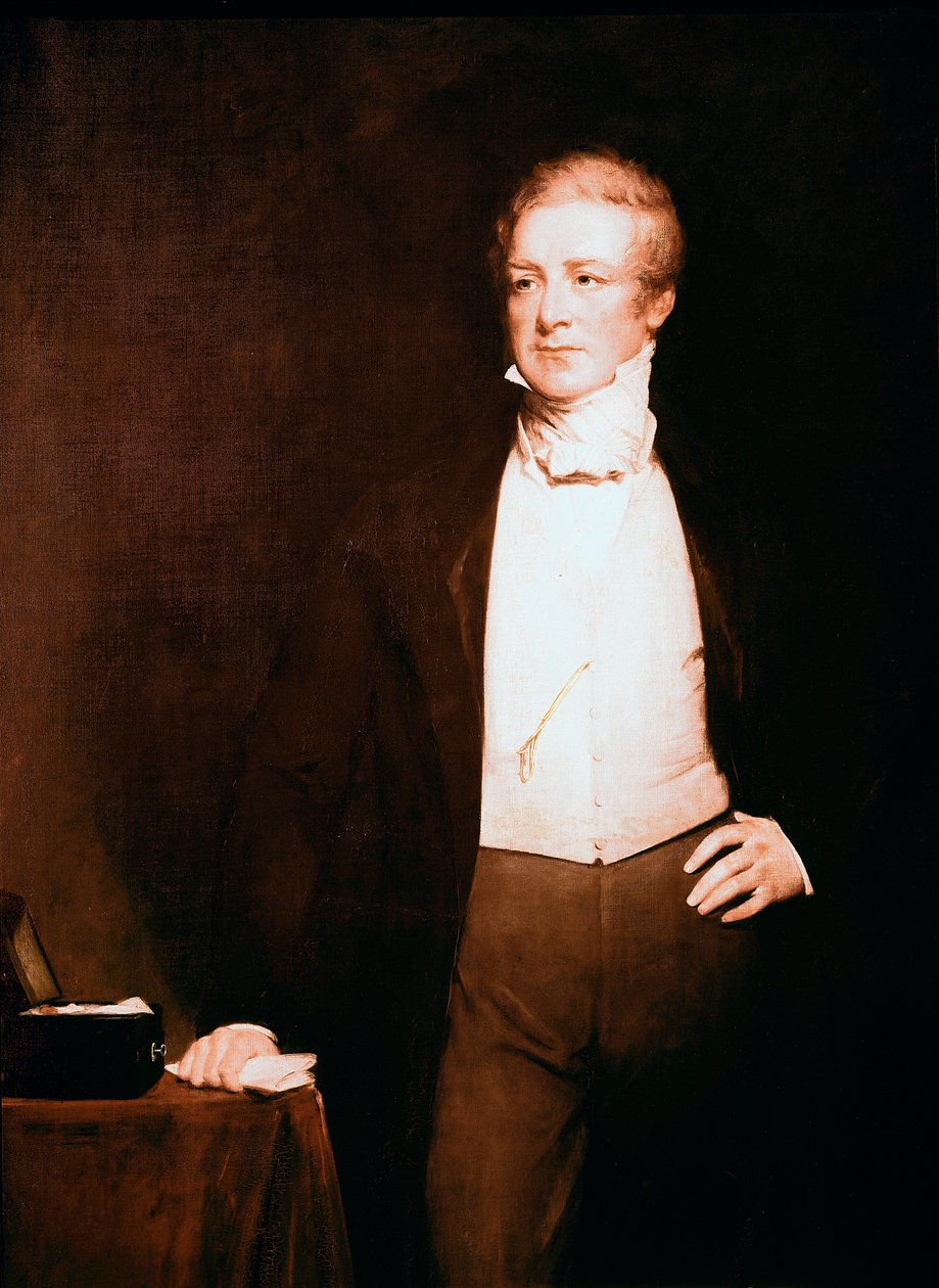 Porträtt av Sir Robert Peel (1788-1850), politiker Målning av Henry William Pickersgill (1782-1875) 1800-talet 240,7 x 147 cm, London, National Portrait Gallery av Henry William Pickersgill