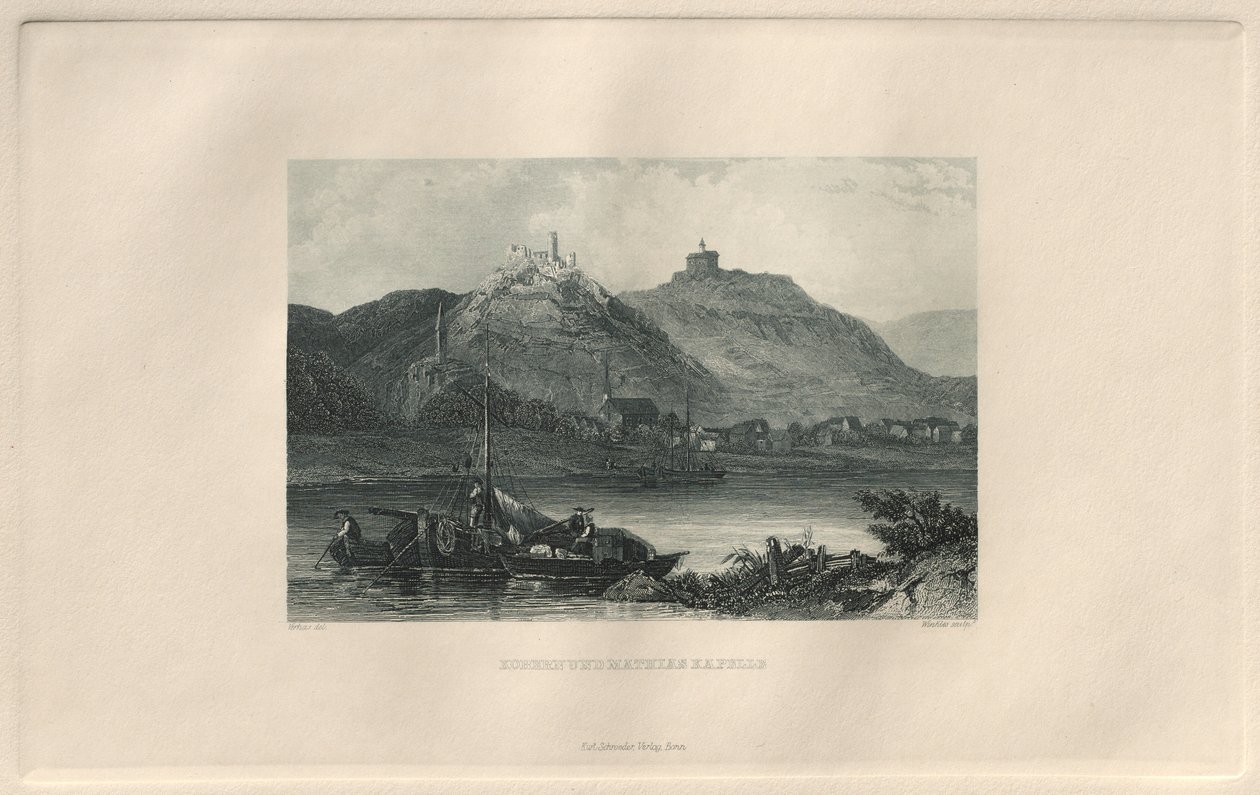 Det pittoreska och romantiska Rheinland: Kobern och Mathias kapell, 1928. av Henry Winkles