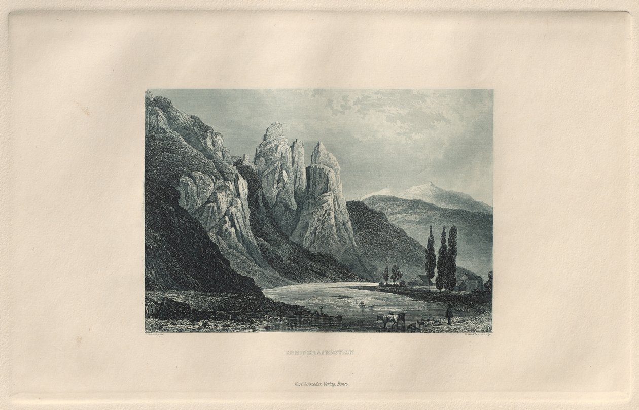 Det pittoreska och romantiska Rheinland: Rheingrafenstein, 1928. av Henry Winkles